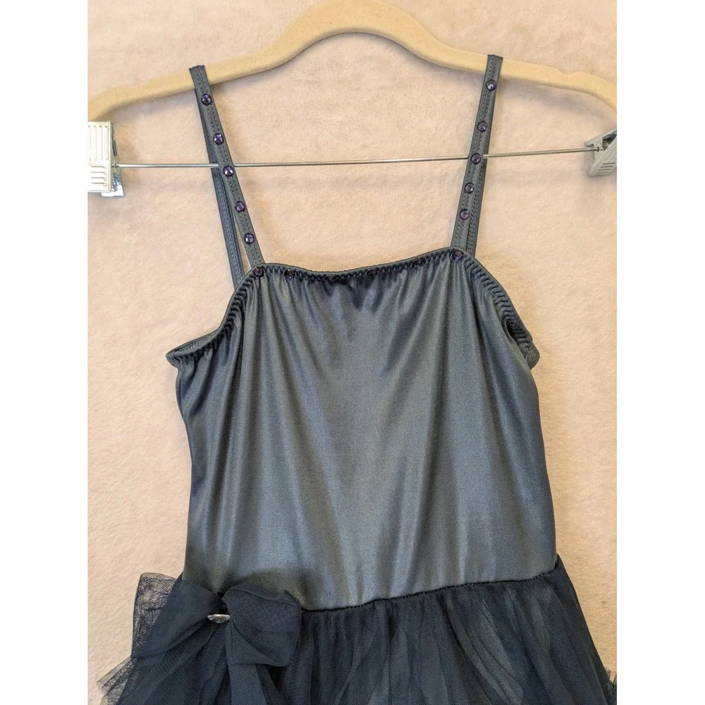 Curtain Call Costumes Girls Slate Blue Tulle Ruffle Dance Leotard‎ Tutu P203 CLA